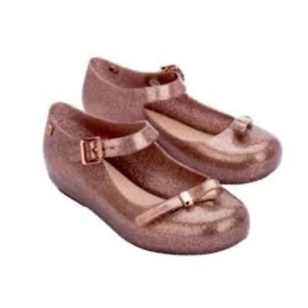 Mini Melissa pink glittery Dora mary Jane Shoes girls size 10 trendy dressy